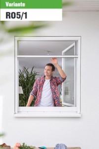 R05/1 Insektenschutz-Rollo mit Abdichtung nach unten für Türen und Fenster