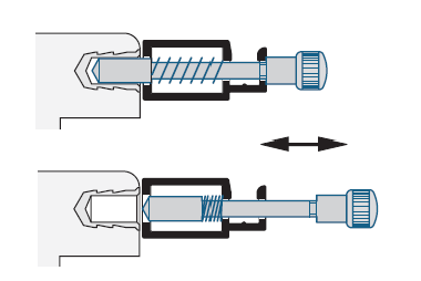 Befestigung: Federstift
