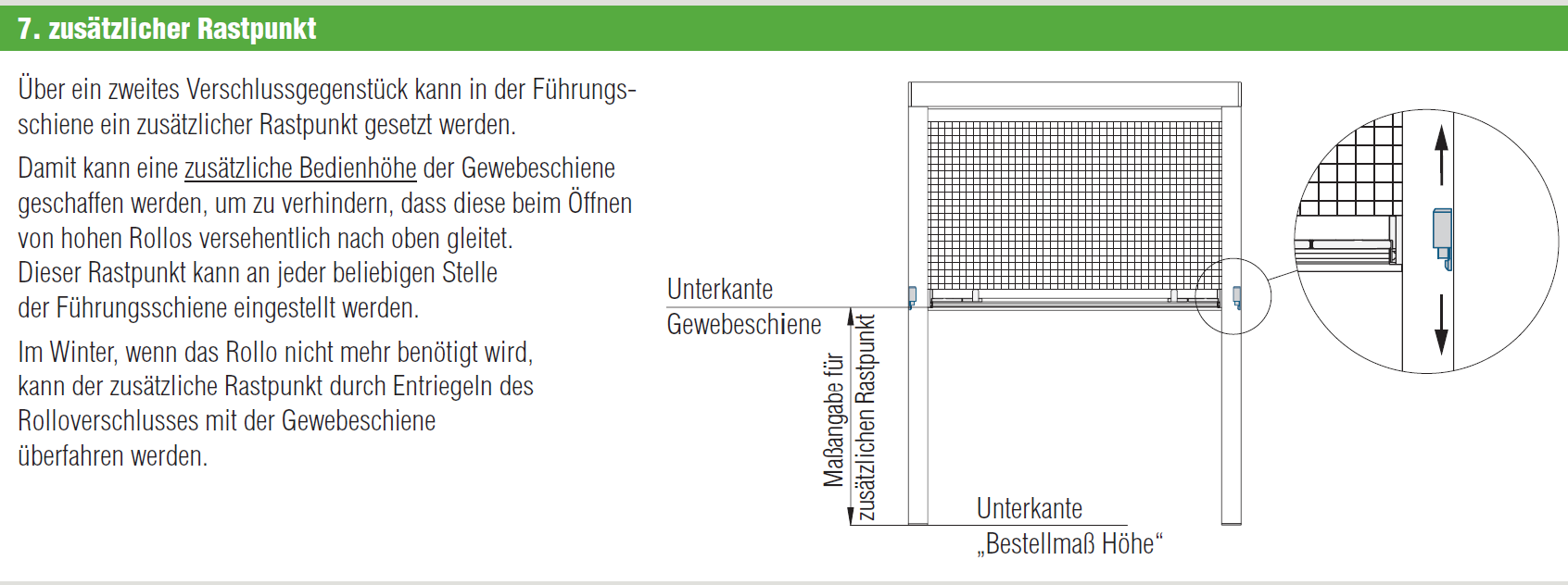 zusätzlicher Rastpunkt /Rollo R05