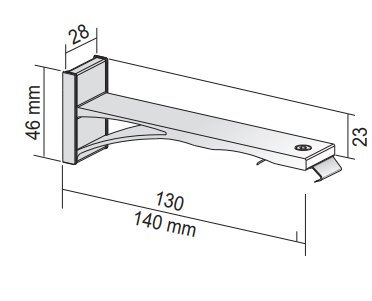 Solit Aluminium-Wandträger 05-2918: Wandabstand 130 mm, für für 127 und 89 mm Lamellen