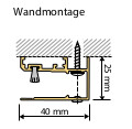 Wandmontage Profilführung 40 mm / Kassettenrollo R 57 von erfal